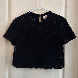Abercrombie & Fitch Midnight Crochet Crop Top